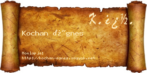 Kochan Ágnes névjegykártya